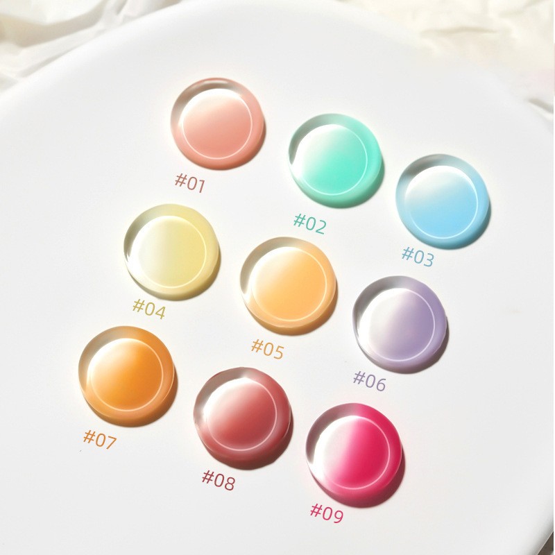 20-Color Summer Gradient Blush UV Gel Nail Polish Joker Semi-Solid Pat Glue Free Factory Wholesale LED Lamp Source Bottle
