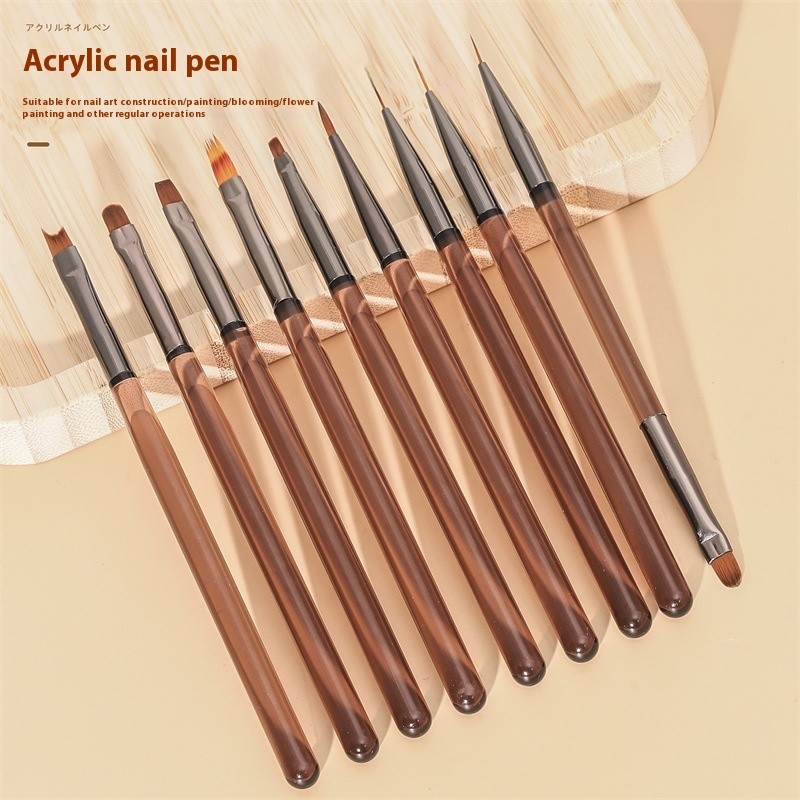 Japanese Ferrule Factory Direct Sales Construction Pen Semi-Transparent Gradient Rod Phototherapy Painted Line for Nail Flat