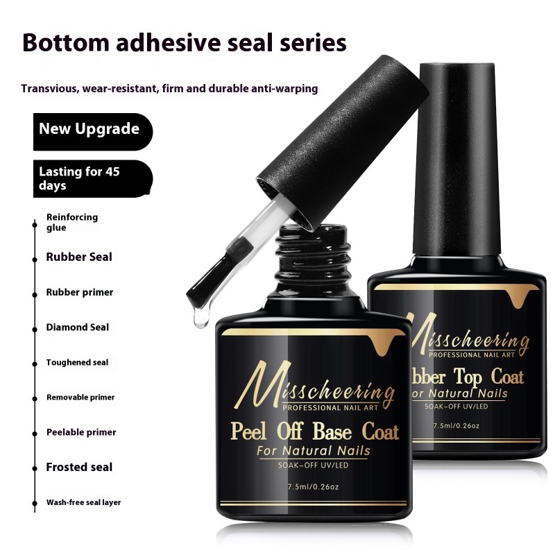 Wholesale UV Gel Nail Art Primer Reinforcement Glue Functional French Style Tempered Crystal Plating Scrub Wash-Free Seal Layer