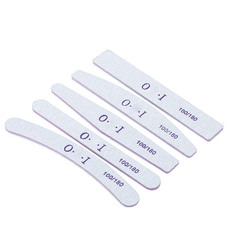 High Quality 100/180 Double-Sided Polishing Emery Sponge Washable Sand Nail Rubbing Strip Wholesale Straight Nail File