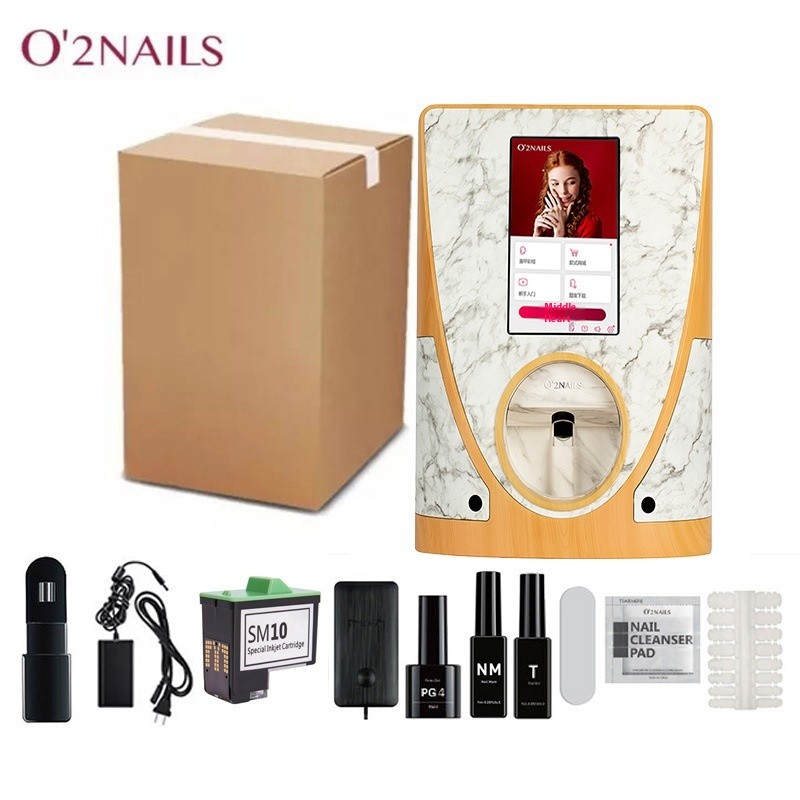 O2Nail V12 Professional Digital Nail Art Printer Intelligent Automatic Color Painting Machine Electric Power Supply WiFi