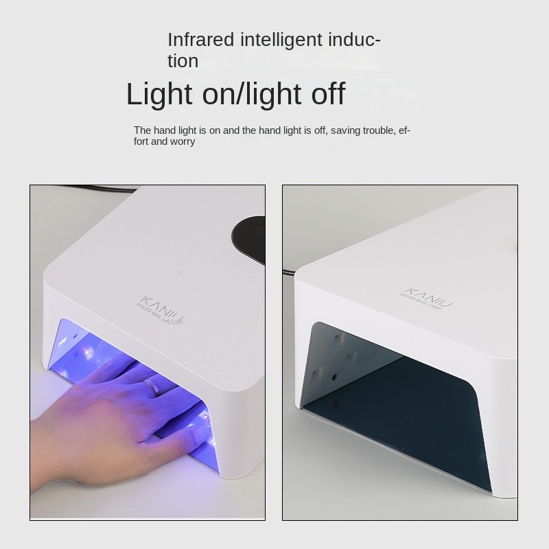 Kariu 2025 High Power LED Phototherapy Machine New Upgrade Nail Polish Glue Baking Lamp Special for Nail Art Shops Made Plastic