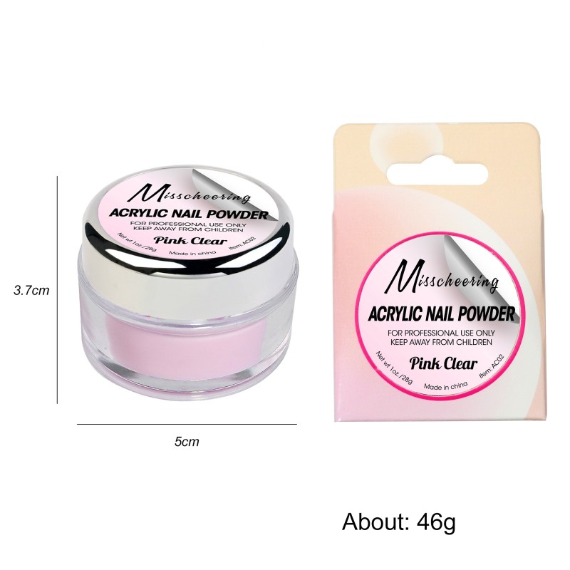 Wholesale 30g Bottle of Cross-Border Nail Art Nude Model Number Acrylic Crystal Powder for Nail Extension and Polish
