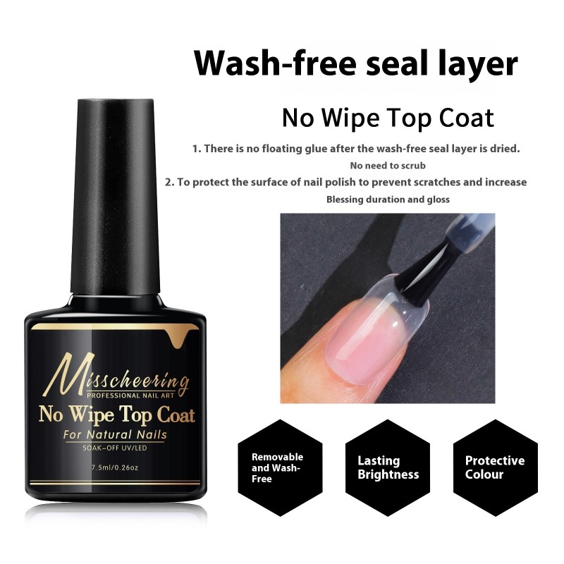 Wholesale UV Gel Nail Art Primer Reinforcement Glue Functional French Style Tempered Crystal Plating Scrub Wash-Free Seal Layer