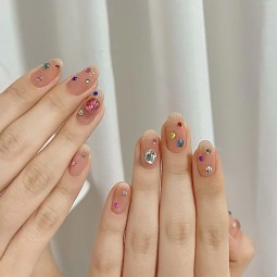 Wholesale DIY Nail Jewelry Supplies Mixed 3D Little Monkey Diamond Love Blast Pointed Bottom in Color Bags-Glass Material