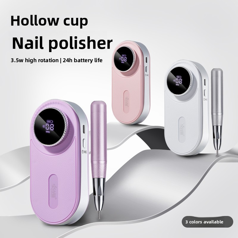 2025 Portable Fast Nail Art Tool New Coreless Grinder with 35000rpm Speed Power Storage for Dead Skin Pre-treatment Nail Removal