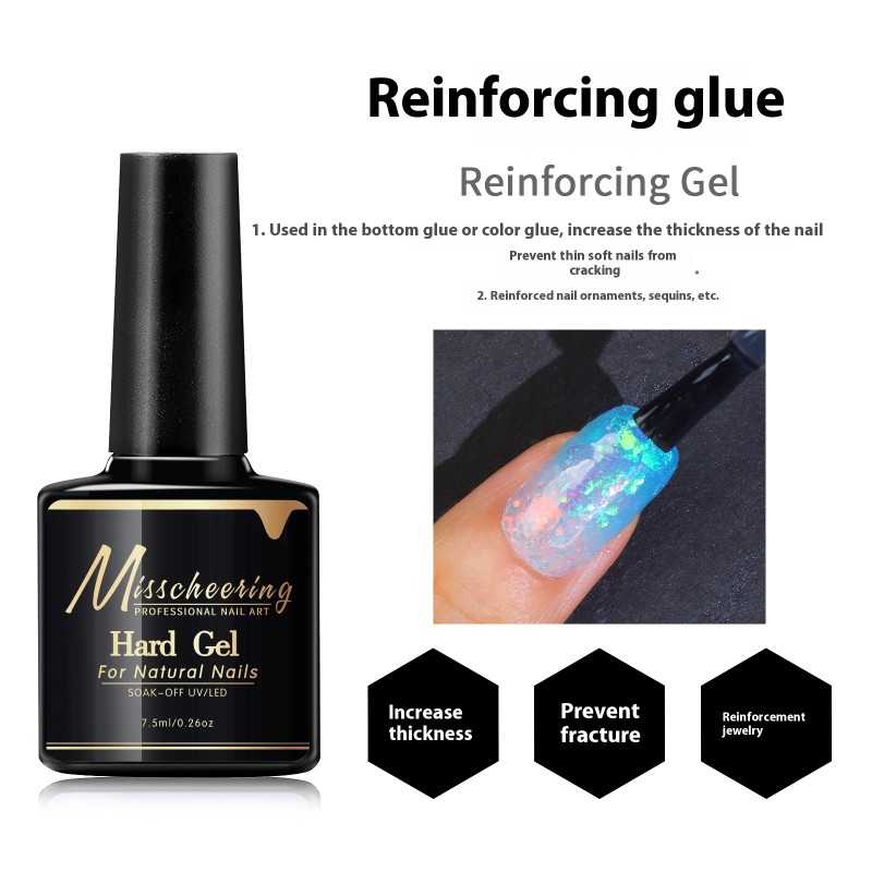 Wholesale UV Gel Nail Art Primer Reinforcement Glue Functional French Style Tempered Crystal Plating Scrub Wash-Free Seal Layer