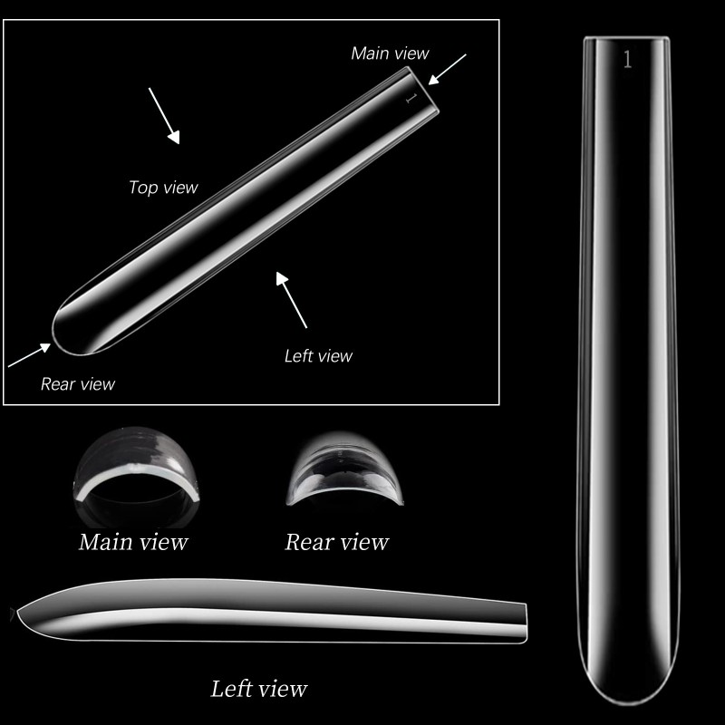 Hot-Selling Ultra-Long 60-Piece Full False Nail Extension Square Head French Style for Fingernails for Europe and US