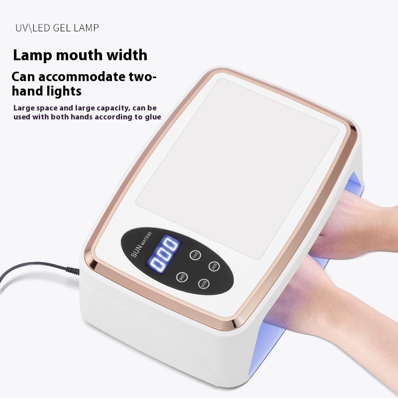 High Power UV LED Nail Lamp with Large Space Cross-Border Hand Pillow Light Therapy Lamp USB Plug Made Plastic for Nail Shops