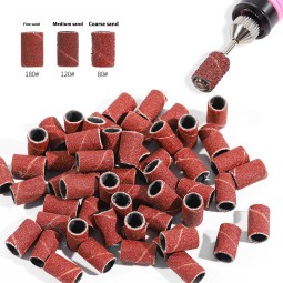 80# 120# 180# 100 Nail Drill Bit Pack Sanding Head & Ring for Sanding Machine