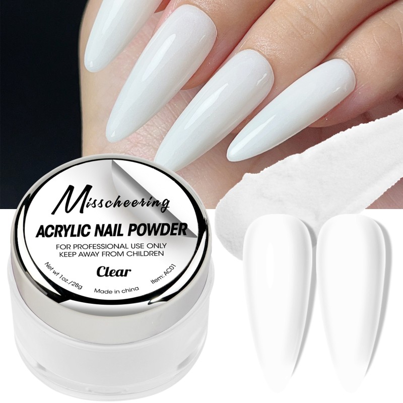 Wholesale 30g Bottle of Cross-Border Nail Art Nude Model Number Acrylic Crystal Powder for Nail Extension and Polish