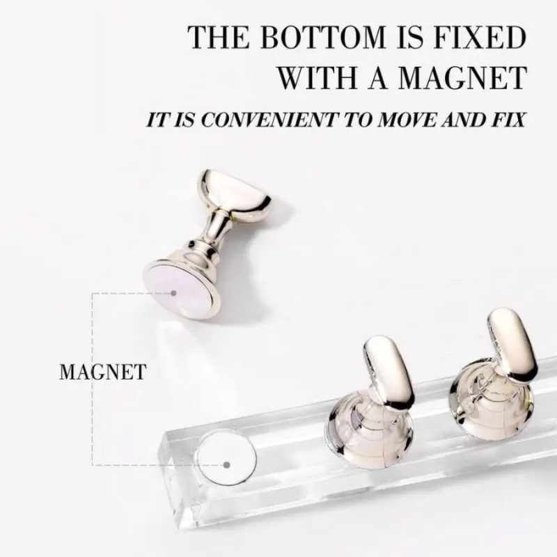 Beginner-Friendly Plastic Nail Holder Base Liquid Crystal Display Rack with Magnet for Exercise Tool for Clay Set