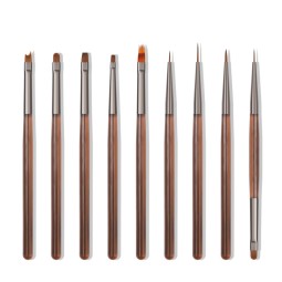 Japanese Ferrule Factory Direct Sales Construction Pen Semi-Transparent Gradient Rod Phototherapy Painted Line for Nail Flat