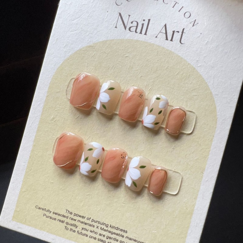 Pure Handmade Nude Stone Cat's Eye Pearl Short Manicure Elegant Simple Armor Wear for Men Gentle Style