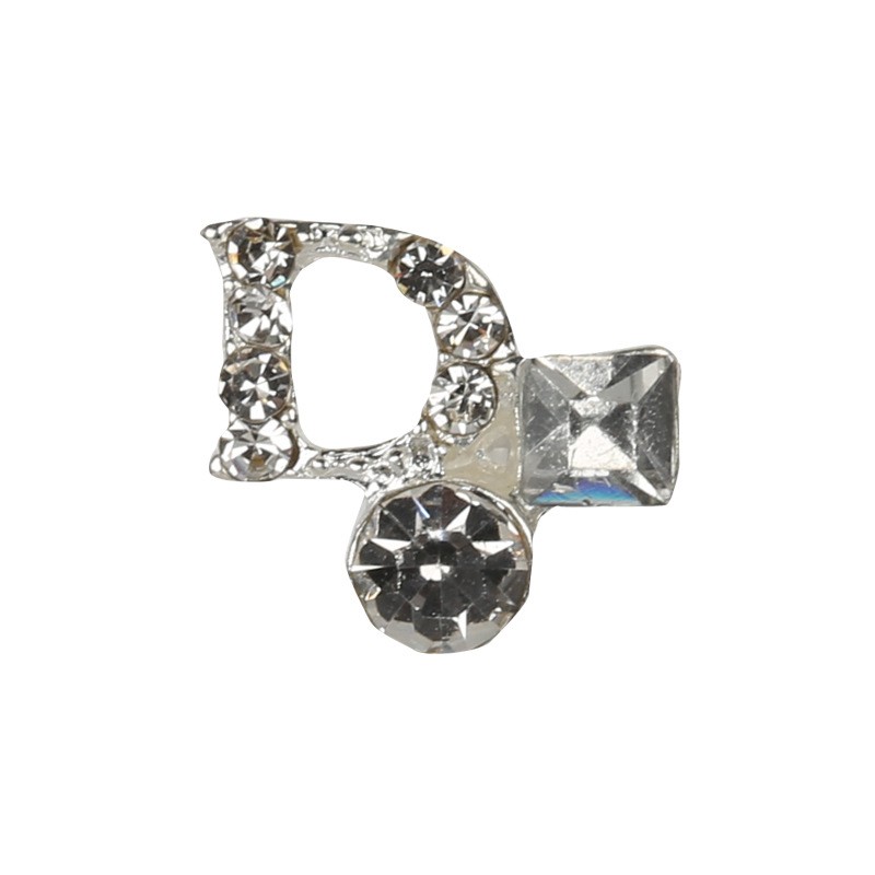 New Nail Art Alloy Jewelry Diamond Nail Decoration Accessories Tik Tok Symbol D-character Coin 5-character Anchor Nail Art