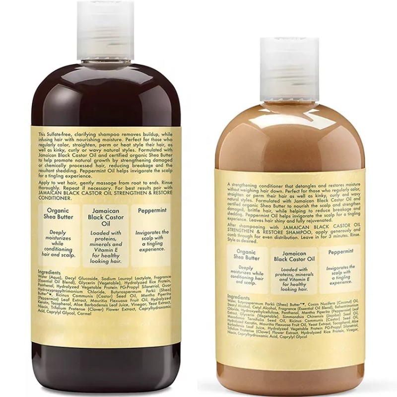 Anti-Dandruff Shampoo Set Manufacturer - OEM Private Label Hot Jamaican Black Castor Ginger