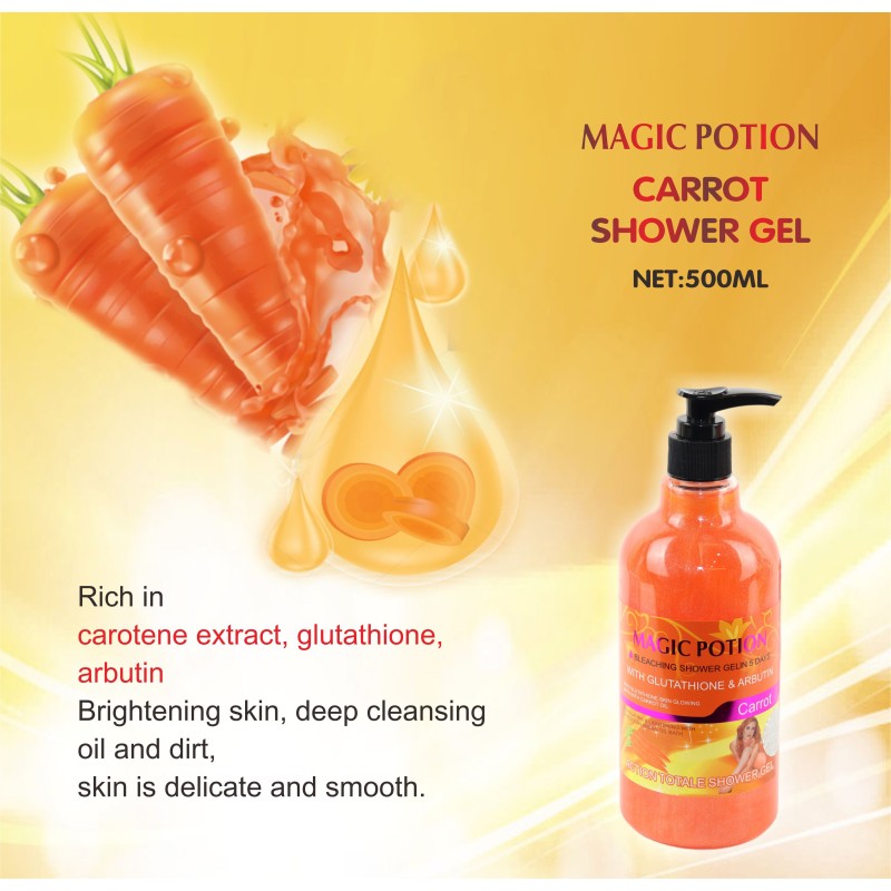 Body Wash Manufacturer - Private Label Carrot Oil Cleansing Whitening Soothing Shower Gel