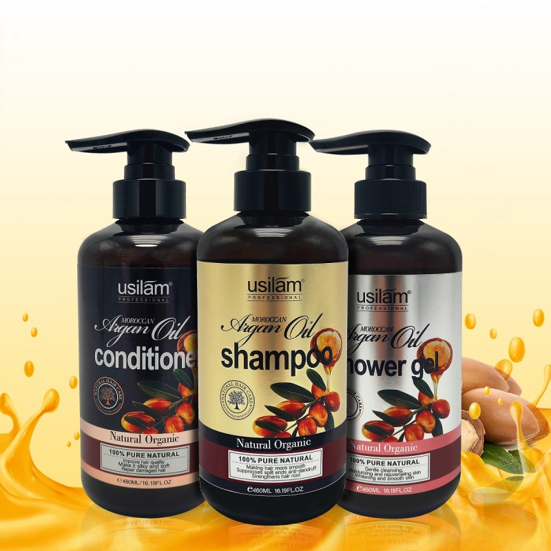 Argan Oil Hair Set Manufacturer - OEM Private Label Custom Organic Shampoo Conditioner Gel