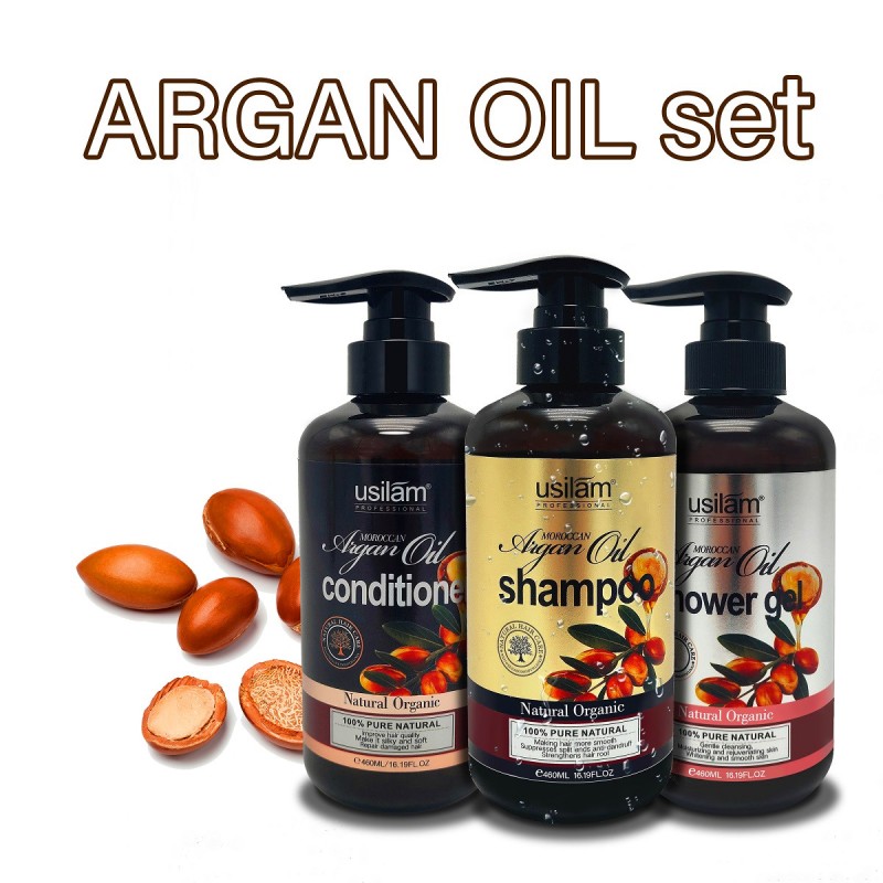 Argan Oil Hair Set Manufacturer - OEM Private Label Custom Organic Shampoo Conditioner Gel