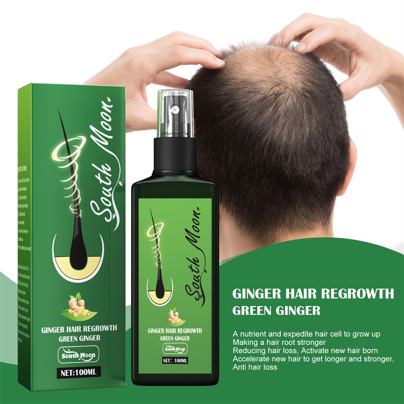 Hair Regrowth Spray Manufacturer - Private Label South Moon 100ml Green Ginger Loss Reducing