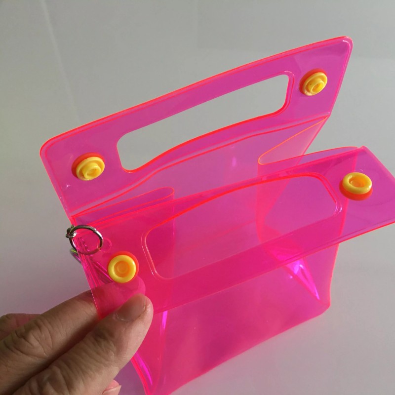 PVC Makeup Bag Manufacturer - OEM Private Clear Reusable Cosmetic Socks Button Bag