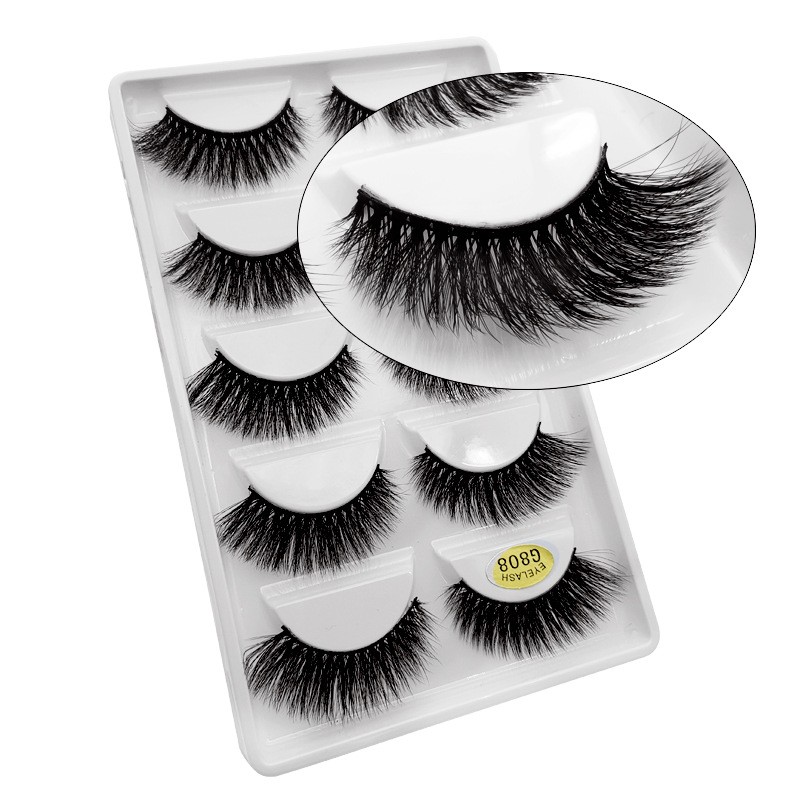 False Eyelashes Manufacturer - OEM/ODM Wholesale 5 Pairs Natural Black 1-1.5cm G800