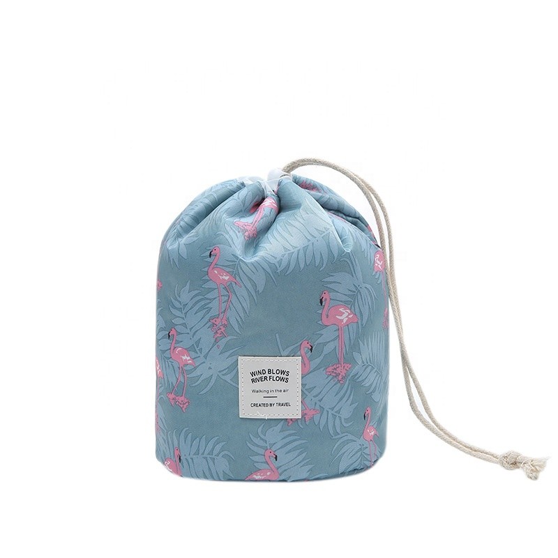 Drawstring Makeup Bag Manufacturer - OEM Round Barrel Type Hot Korea Travel Portable