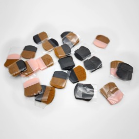 Makeup Brush Manufacturer - OEM Custom Logo 100 MOQ Pink Black Handle Disposable Flat