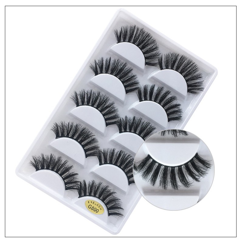 False Eyelashes Manufacturer - OEM/ODM Wholesale 5 Pairs 3D Mink Natural Lashes