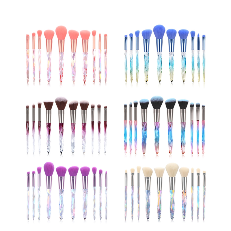 Makeup Brush Set Manufacturer - OEM Custom Private Label Crystal Handle Cosmetic