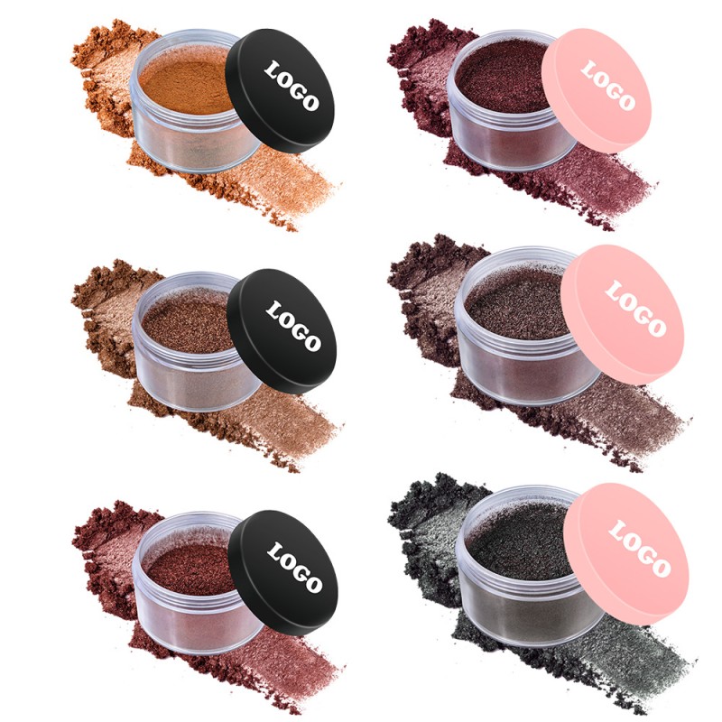 Loose Highlighter Powder Manufacturer - OEM Private Label Custom Talc Free Glitter 6 Colors