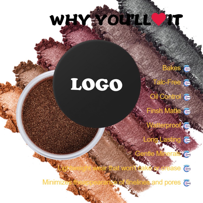 Loose Highlighter Powder Manufacturer - OEM Private Label Custom Talc Free Glitter 6 Colors