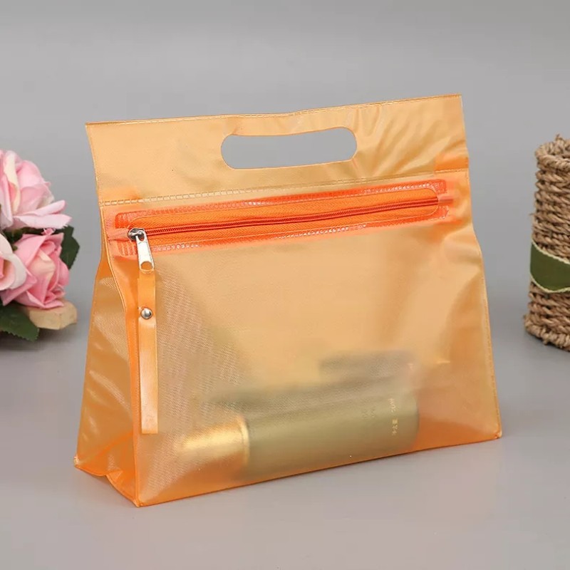 Transparent Cosmetic Bag Manufacturer - OEM Stand Ziplock Waterproof PVC Travel Case