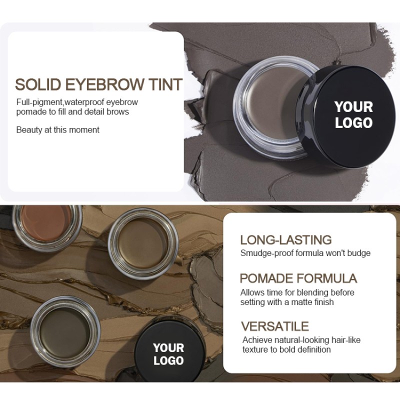 Eyebrow Pomade Manufacturer - OEM Waterproof Brow Pomade Long-lasting Smudge Proof Formula
