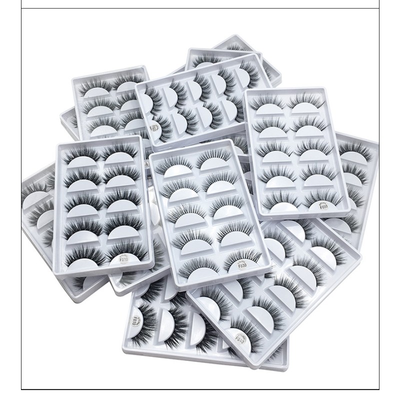 False Eyelashes Manufacturer - OEM/ODM Wholesale 5 Pairs 3D Mink Natural Lashes