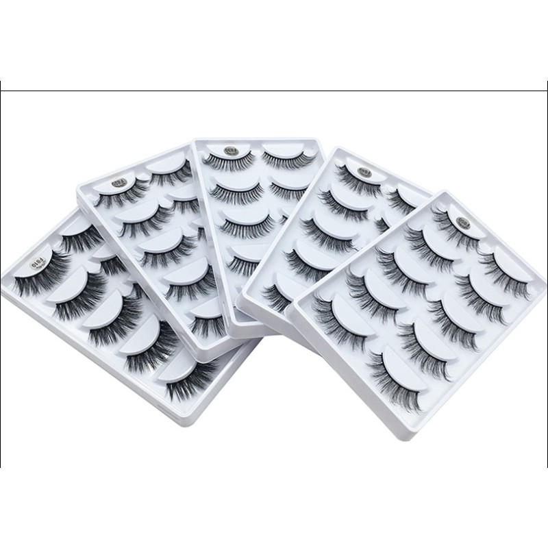 False Eyelashes Manufacturer - OEM/ODM Wholesale 5 Pairs 3D Mink Natural Lashes