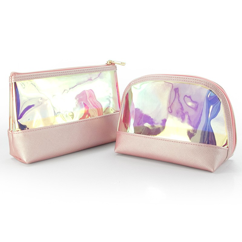 Holographic Makeup Bag Manufacturer - OEM Customized Label Fashion PVC TUP Laser Clear