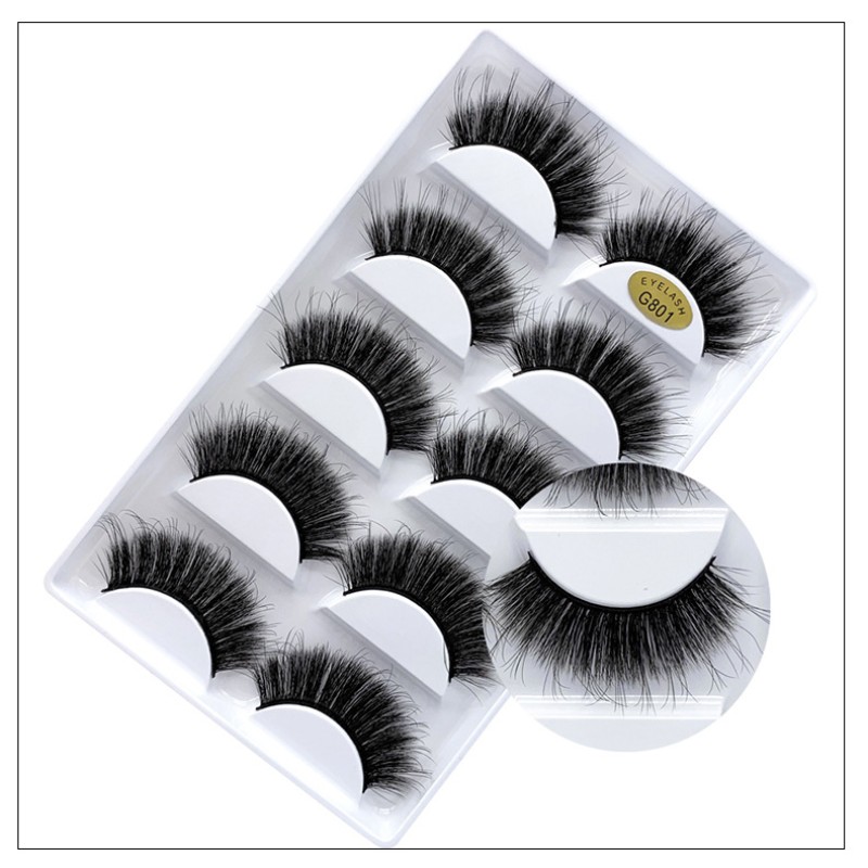 False Eyelashes Manufacturer - OEM/ODM Wholesale 5 Pairs 3D Mink Natural Lashes