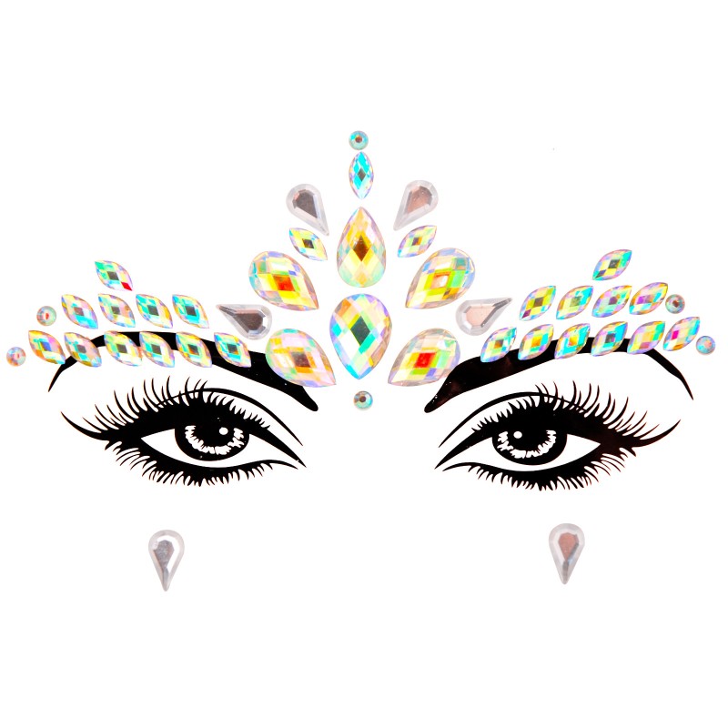 Face Gems Manufacturer - OEM Genya Women Mermaid Glitter Rhinestone Festival Eyes