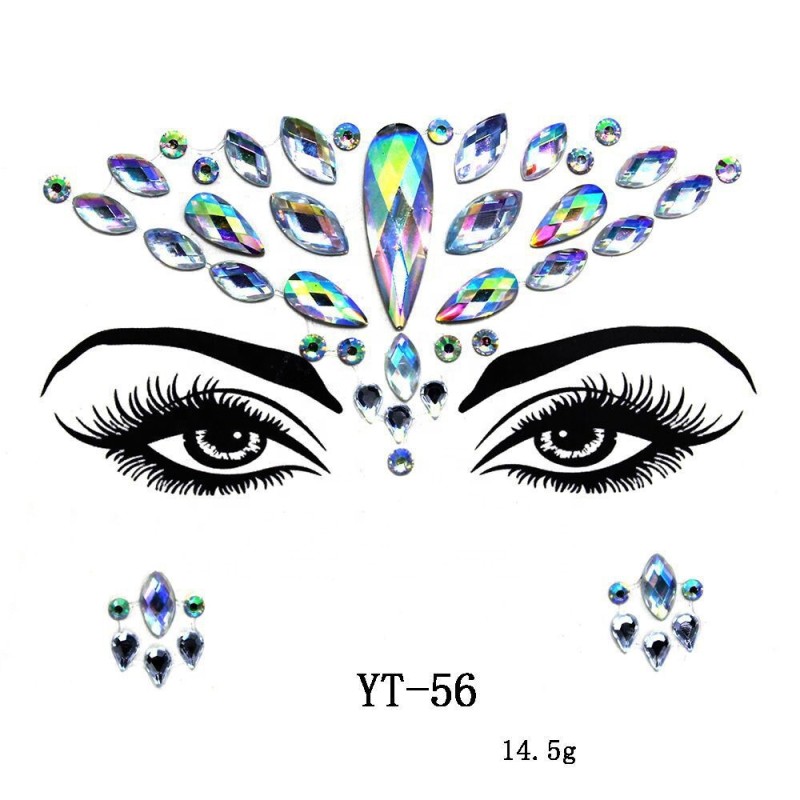 Face Gem Stickers Manufacturer - OEM Low Price Festival Party Jewels Crystal Rhinestone