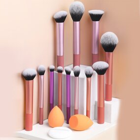 Makeup Brushes Set Manufacturer - OEM Hot Selling 12pcs Synthetic Fibre Pink Handle