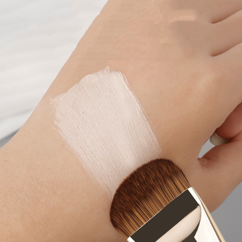 Liquid Foundation Brush Manufacturer - OEM Customized Logo Soft Silver Gold Unique Professional