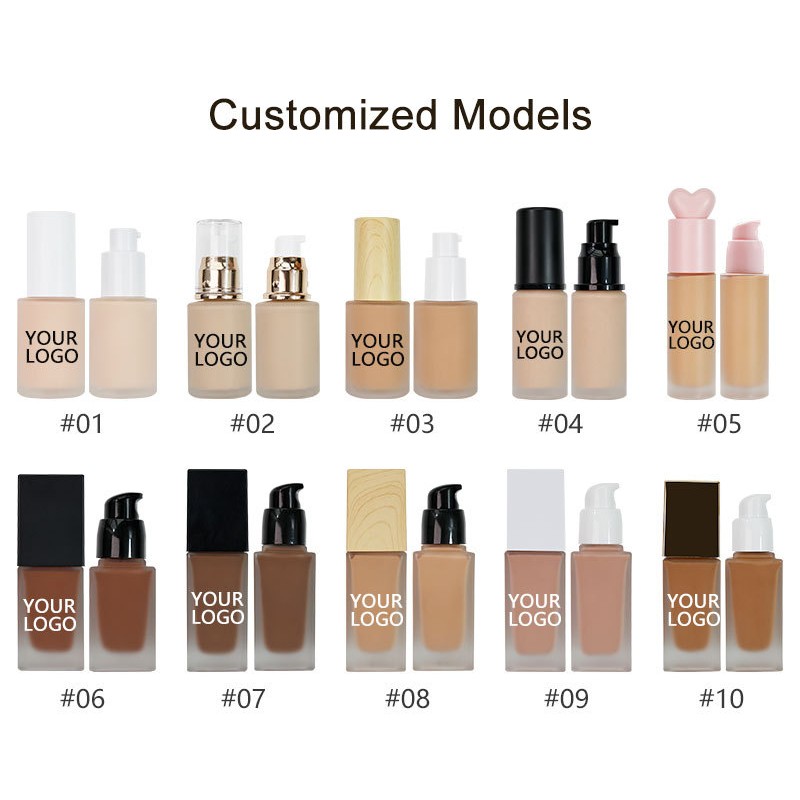 Liquid Foundation Manufacturer - OEM Private Label Cruelty-free 30 Colors Matte Custom