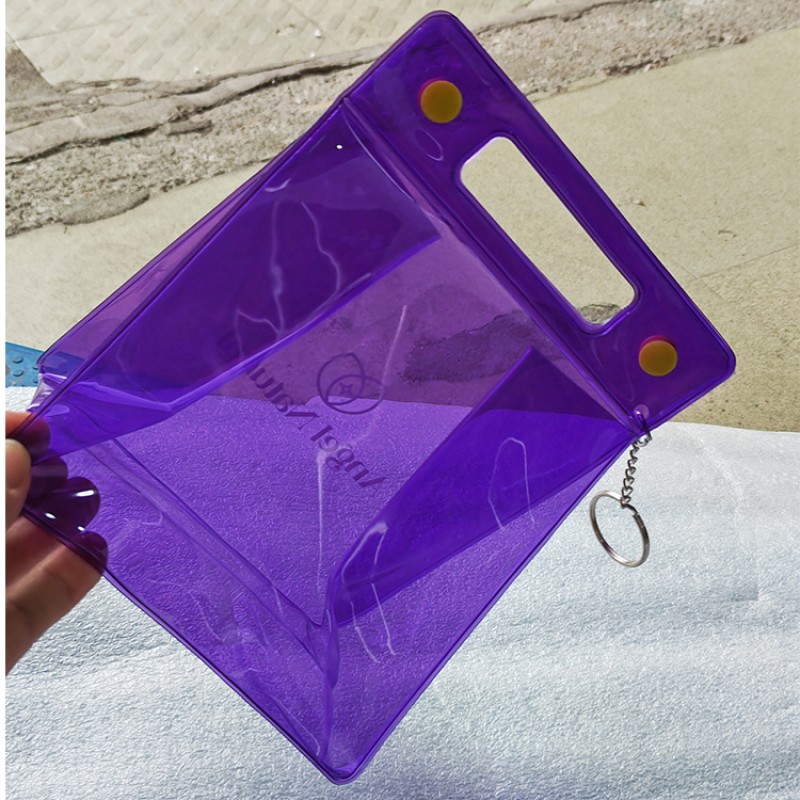 PVC Makeup Bag Manufacturer - OEM Private Clear Reusable Cosmetic Socks Button Bag