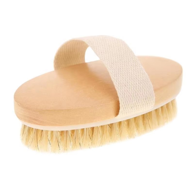 Body Brush Factory - Natural Bristle Wooden Bath Massager