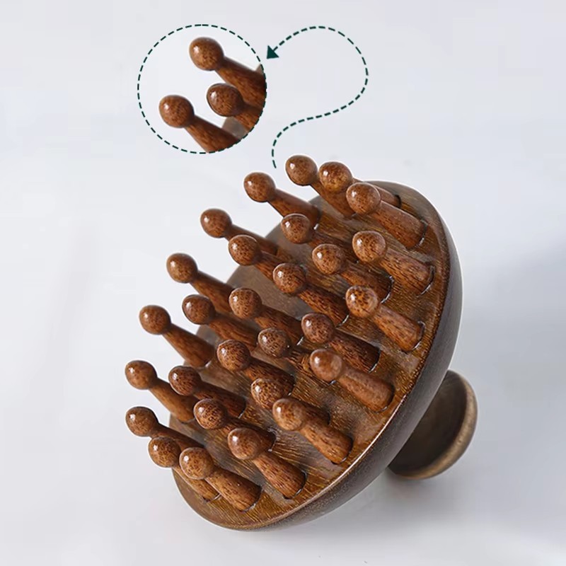 Scalp Massager Factory - Sandalwood Guasha Circular Tooth Comb