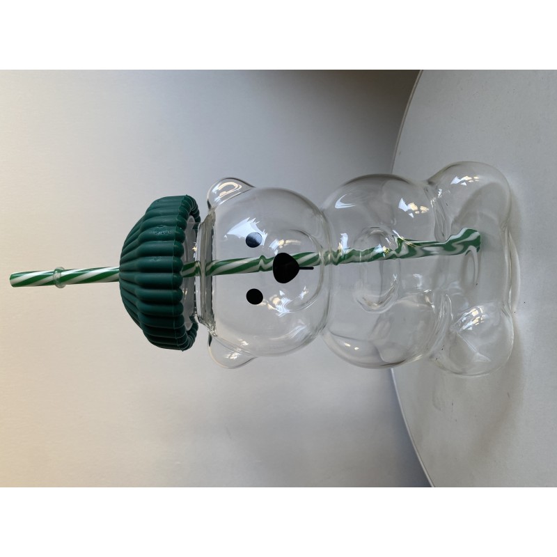 Glass Tumbler Manufacturer - Christmas Bear Leak-Proof Design