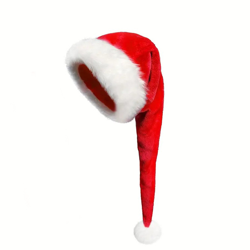 Christmas Hat Manufacturer - Long Plush Velvet Santa Party