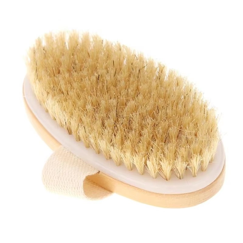 Body Brush Factory - Natural Bristle Wooden Bath Massager