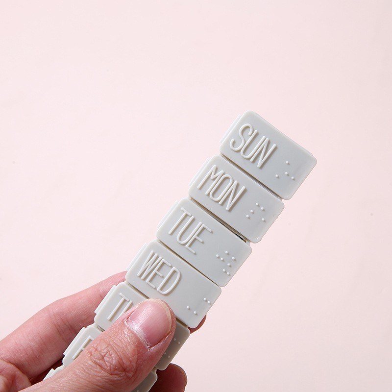 Weekly Pill Box Manufacturer - 7 Lattice Braille Long Strip